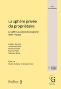 Cover: La sph&egrave;re priv&eacute;e du propri&eacute;taire - Schulthess Juristische Medien