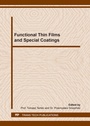 Cover: Functional Thin Films and Special Coatings - Trans Tech Publications Ltd