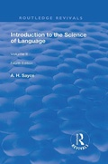 Cover: Introduction to the Science of Language - Routledge