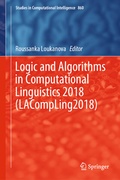 Cover: Logic and Algorithms in Computational Linguistics 2018 (LACompLing2018) - Springer
