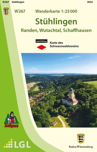 Abbildung von: W267 Wanderkarte 1:25 000 Stühlingen - Landesamt für Geoinformation und Landentwicklung Baden-Württemberg (LGL)