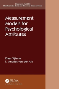Enlarge image Cover: Measurement Models for Psychological Attributes - Chapman & Hall/CRC