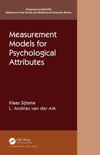 Enlarge image Cover: Measurement Models for Psychological Attributes - Chapman & Hall/CRC
