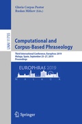 Cover: Computational and Corpus-Based Phraseology - Springer