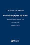 Bild: Erkenntnisse und Beschl&uuml;sse des Verwaltungsgerichtshofes - Verlag &Ouml;sterreich