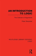 Cover: An Introduction to Logic - Routledge