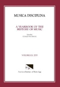 Cover: Musica Disciplina, Vol. 60, 2015 - American Institute of Musicology, Gmbh