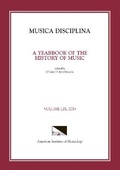 Cover: Musica Disciplina, Vol. 59, 2014 - American Institute of Musicology, Gmbh