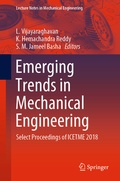 Cover: Emerging Trends in Mechanical Engineering - Springer