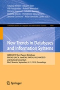 Cover: New Trends in Databases and Information Systems - Springer