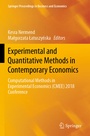 Cover: Experimental and Quantitative Methods in Contemporary Economics - Springer