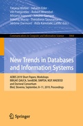 Cover: New Trends in Databases and Information Systems - Springer