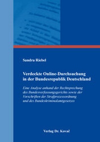 Abbildung von: Verdeckte Online-Durchsuchung in der Bundesrepublik Deutschland - Kovac, Dr. Verlag