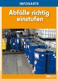 Abbildung von: Infokarte Abfälle richtig einstufen - ecomed Storck