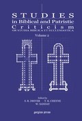 Cover: Studies in Biblical and Patristic Criticism - Gorgias Press