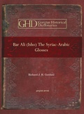 Cover: Bar Ali (Isho): The Syriac-Arabic Glosses - Gorgias Press