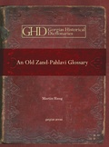 Cover: An Old Zand-Pahlavi Glossary - Gorgias Press