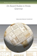 Cover: On Recent Studies in Hindu Grammar - Gorgias Press