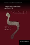 Cover: Perspectives on Hebrew Scriptures X - Gorgias Press