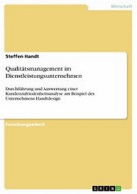 Abbildung von: Qualitätsmanagement im Dienstleistungsunternehmen - GRIN Verlag