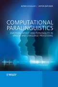 Cover: Computational Paralinguistics - Wiley