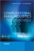 Cover: Computational Paralinguistics - Wiley