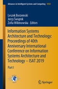 Cover: Information Systems Architecture and Technology: Proceedings of 40th Anniversary International Conference on Information Systems Architecture and Technology - ISAT 2019 - Springer