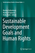 Cover: Sustainable Development Goals and Human Rights - Springer