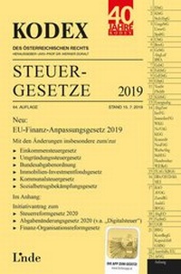 Abbildung von: KODEX Steuergesetze 2019 - Linde