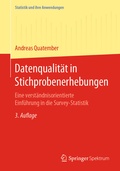 Cover: Datenqualit&auml;t in Stichprobenerhebungen - Springer Spektrum
