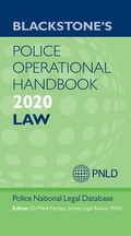 Cover: Blackstone's Police Operational Handbook 2020: Law - Oxford University Press