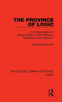 Enlarge image Cover: The Province of Logic - Routledge