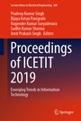 Cover: Proceedings of ICETIT 2019 - Springer
