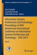 Cover: Information Systems Architecture and Technology: Proceedings of 40th Anniversary International Conference on Information Systems Architecture and Technology - ISAT 2019 - Springer