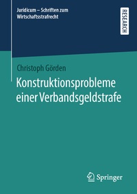 Abbildung von: Konstruktionsprobleme einer Verbandsgeldstrafe - Springer