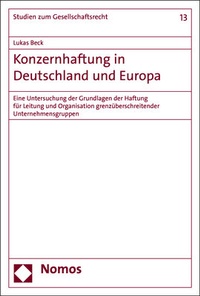 Abbildung von: Konzernhaftung in Deutschland und Europa - Nomos