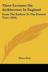 Enlarge image Cover: Three Lectures On Architecture In England - Kessinger Publishing Co
