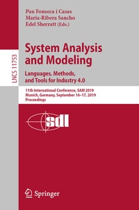 Enlarge image Cover: System Analysis and Modeling. Languages, Methods, and Tools for Industry 4.0 - Springer