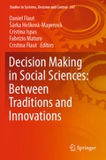 Cover: Decision Making in Social Sciences: Between Traditions and Innovations - Springer