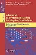 Cover: Adversarial and Uncertain Reasoning for Adaptive Cyber Defense - Springer