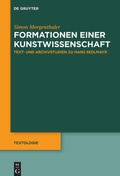 Cover: Formationen einer Kunstwissenschaft - De Gruyter