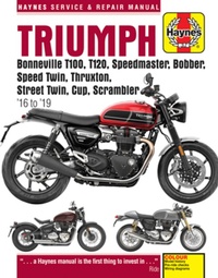 Abbildung von: Triumph Bonneville T100, T120, Speedmaster, Bobber, Speed Twin, Thruxton, Street Twin, Cup, Scrambler (16 to 19) - J H Haynes & Co Ltd