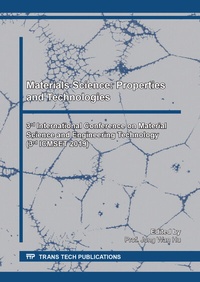 Enlarge image Cover: Materials Science: Properties and Technologies - Trans Tech Publications Ltd