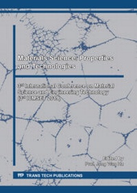 Enlarge image Cover: Materials Science: Properties and Technologies - Trans Tech Publications Ltd