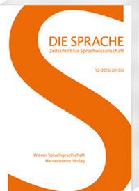 Abbildung von: Die Sprache 52 (2016/17) 1 - Harrassowitz Verlag
