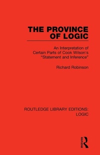 Enlarge image Cover: The Province of Logic - Routledge
