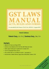 Enlarge image Cover: GST Laws Manual - Bloomsbury Publishing India Pvt Ltd