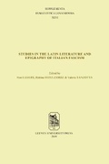 Cover: Studies in the Latin Literature and Epigraphy in Italian Fascism - Leuven University Press