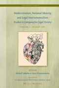 Cover: Modernisation, National Identity and Legal Instrumentalism (Vol. I: Private Law) - Martinus Nijhoff