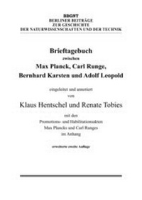 Abbildung von: Brieftagebuch zwischen Max Planck, Carl Runge, Bernhard Karsten und Adolf Leopold - GNT Publishing GmbH